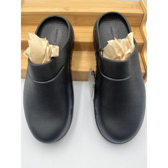 OOFOS OOCLOOG BLACK UNISEX CLOGS MULES SLIP ONS SHOES US WOMENS SZ 8 MENS 6 - Picture 5 of 10